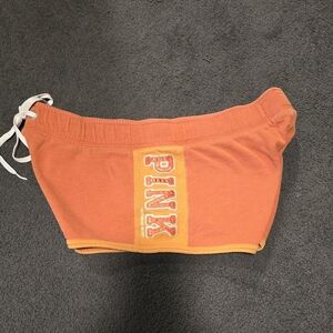 🧡Victoria's Secret Orange PINK Logo Shorts 2008